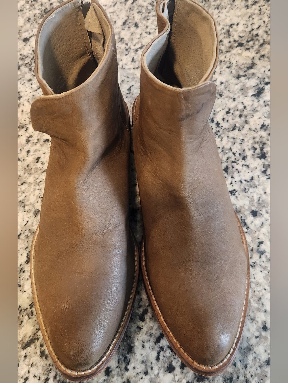 Free People Women's Tan Leather Boots - Picture 11 of 12